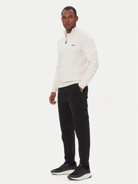 BOSS BOSS Medžiaginės kelnės T_Commuter 50534303 Žalia Slim Fit