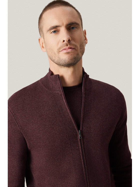 Próchnik Próchnik Sweter PM19 SW073225000126 Bordowy Regular Fit