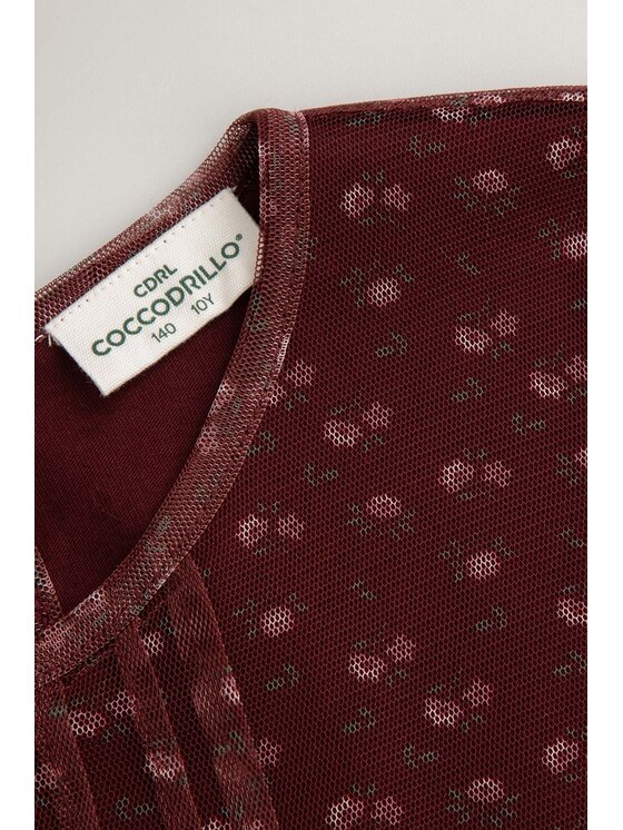 Coccodrillo Coccodrillo Elegantní šaty ZC6128101FGJ-017 Bordó Regular Fit