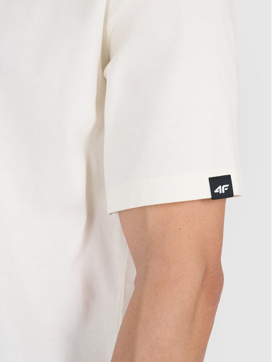 4F 4F T-Shirt 4FRSS25TTSHM2652-11S Λευκό Oversize
