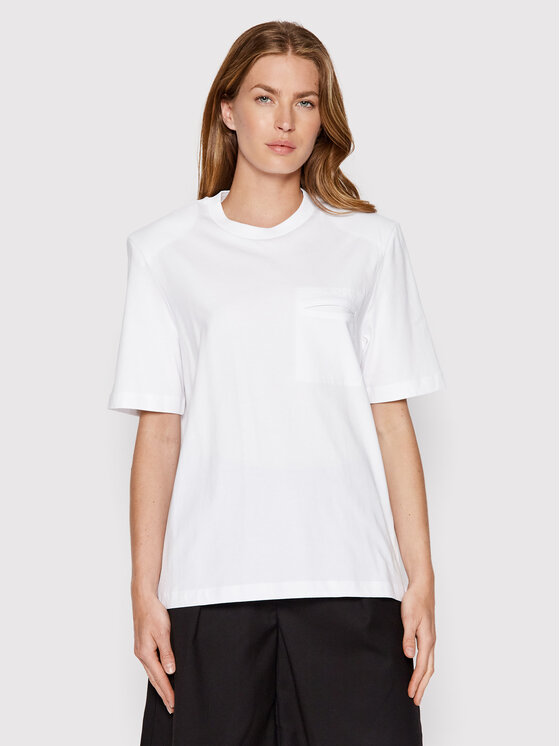 Remain Marškinėliai Kerri RM1436 Balta Boxy Fit