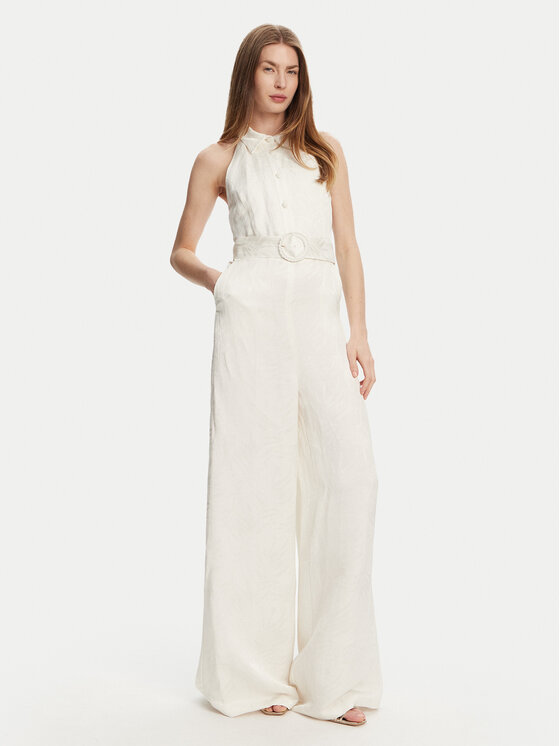 TWINSET TWINSET Kezeslábas 251TT2170 Ekru Wide Leg
