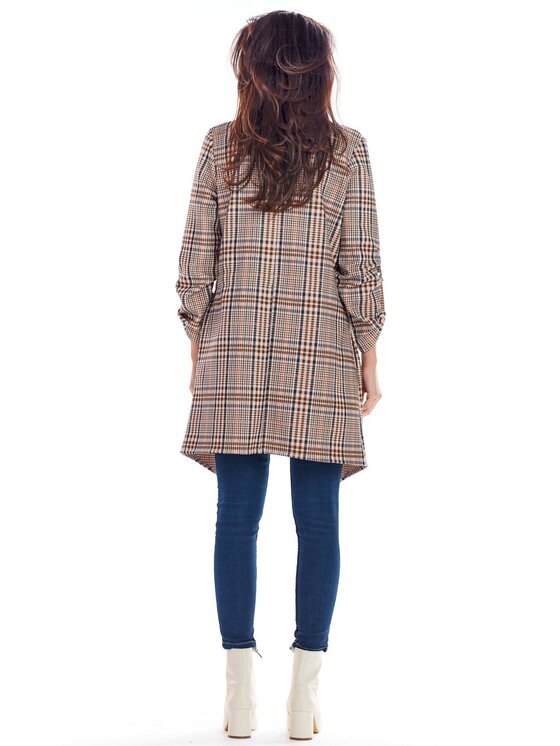 Awama Awama Cappotto A366 Marrone Basic Fit
