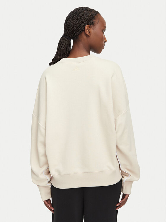 adidas adidas Majica dugih rukava Seasonal Essentials Colorpop Sweatshirt With Embroidered Graphic KV6860 Krem Regular Fit
