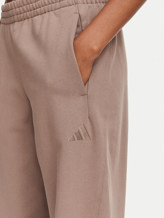 adidas adidas Pantaloni da tuta Small Logo KV9838 Beige scuro Barrel Fit