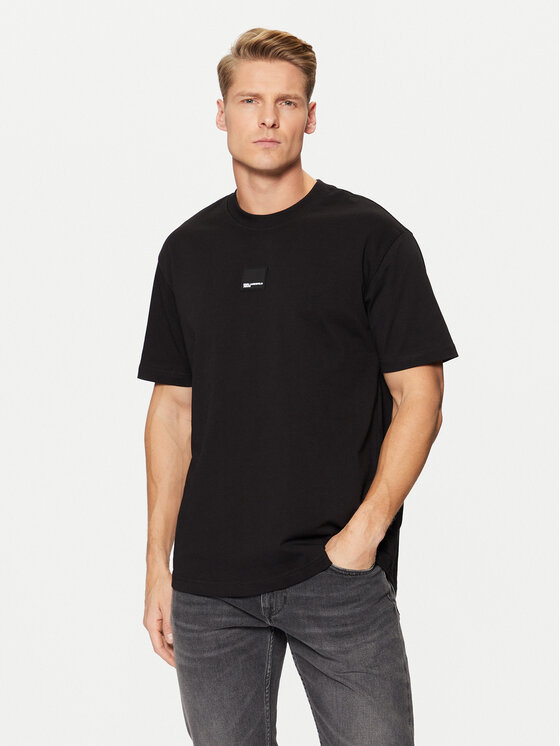 Karl Lagerfeld Jeans Karl Lagerfeld Jeans T-shirt A1M17011 Crna Relaxed Fit