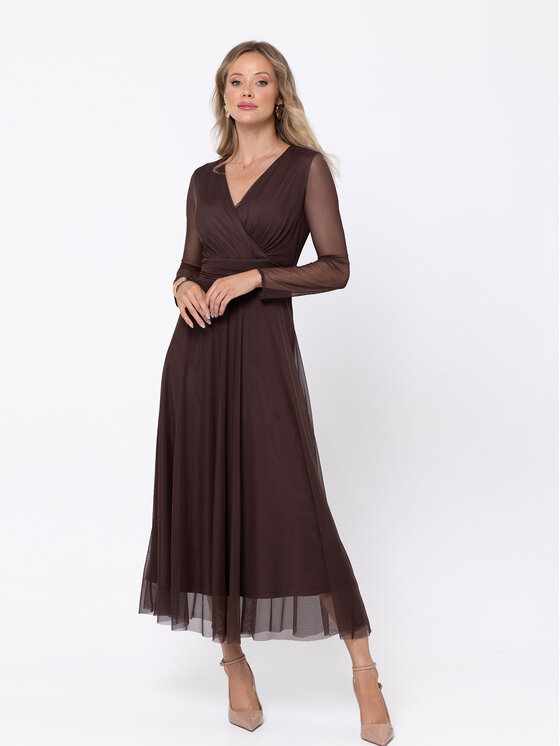 LIDIA KALITA LIDIA KALITA Sukienka koktajlowa Alice Brązowy Regular Fit