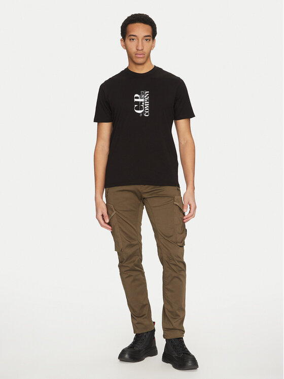C.P. Company C.P. Company T-shirt 18CMTS138A005100W Crna Regular Fit