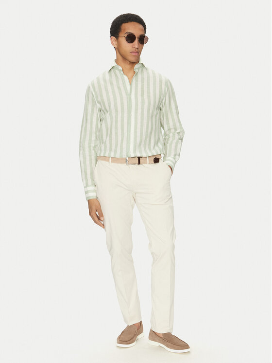 Marciano Guess Marciano Guess Штани з тканини 5GHB26 2322Z Écru Regular Fit