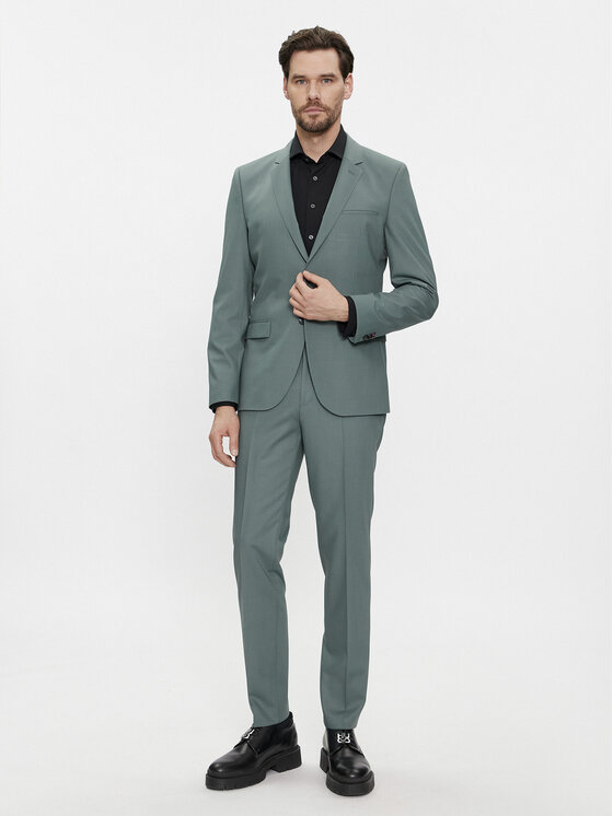 HUGO Hugo Öltöny Arti/Hesten232X 50500247 Zöld Extra Slim Fit