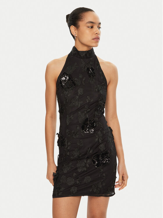 ROTATE ROTATE Kokteilinė suknelė 113584 Juoda Regular Fit