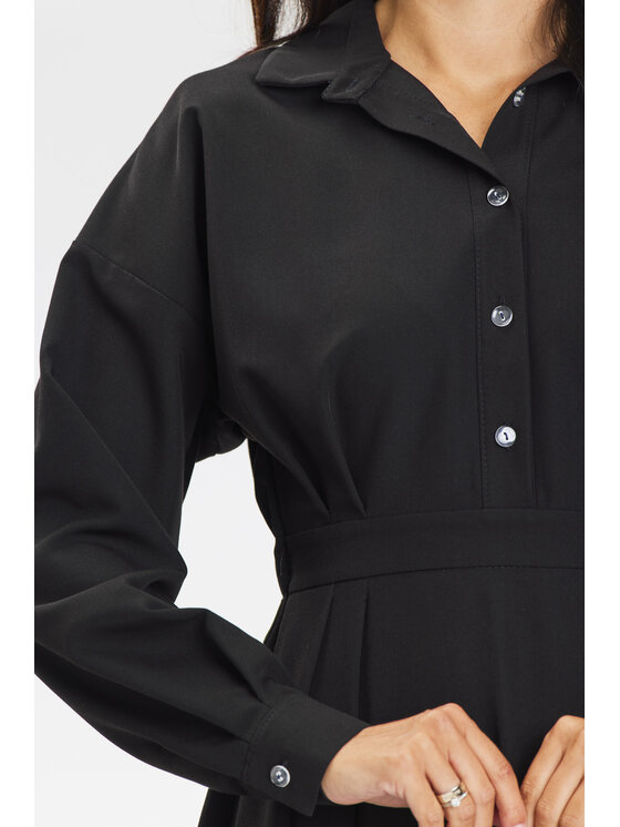 Awama Awama Sukienka wieczorowa A668 Czarny Basic Fit