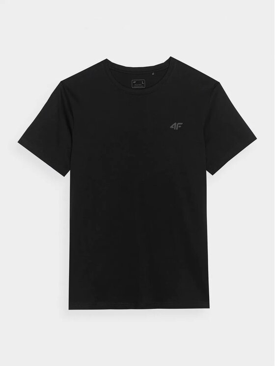 4F 4F Tričko 4FWMM00TTSHM2256-20S Čierna Regular Fit
