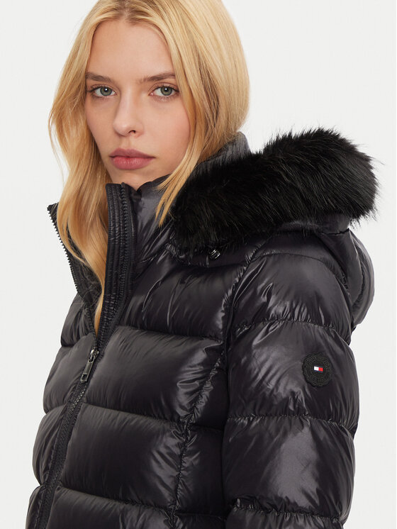 Tommy Hilfiger Tommy Hilfiger Μπουφάν πουπουλένιο WW0WW43122 Μαύρο Regular Fit