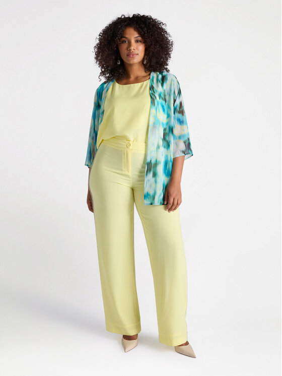 Fiorella Rubino Fiorella Rubino Pantaloni di tessuto P002T005061N018 Giallo Regular Fit
