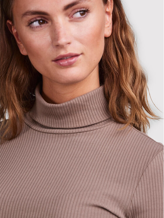 Pieces Pieces Dolčevita Kitte 17127241 Smeđa Slim Fit
