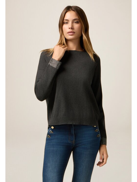 Oltre Oltre Maglione M298J005033N023 Grigio Slim Fit