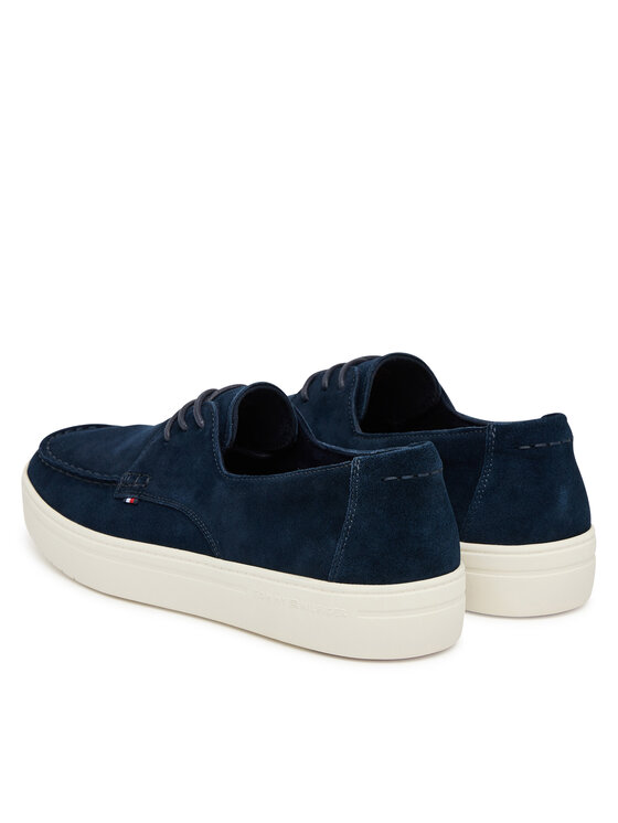 Tommy Hilfiger Tommy Hilfiger Обувки Casual Suede Stitch Toe Hybrid FM0FM05707 Тъмносин