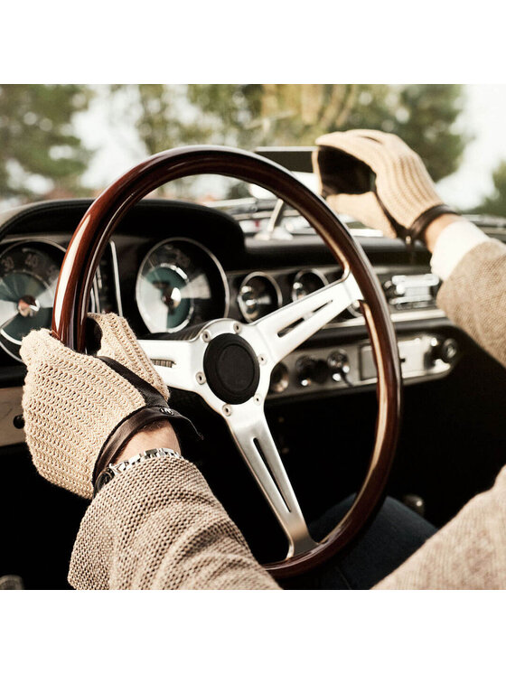 napo gloves napo gloves Rękawiczki Męskie napoCROCHET (brązowy/kremowy) M Beżowy