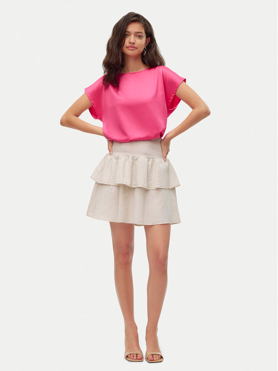 Vero Moda Vero Moda Mini sijonas Luna 10309768 Smėlio Regular Fit