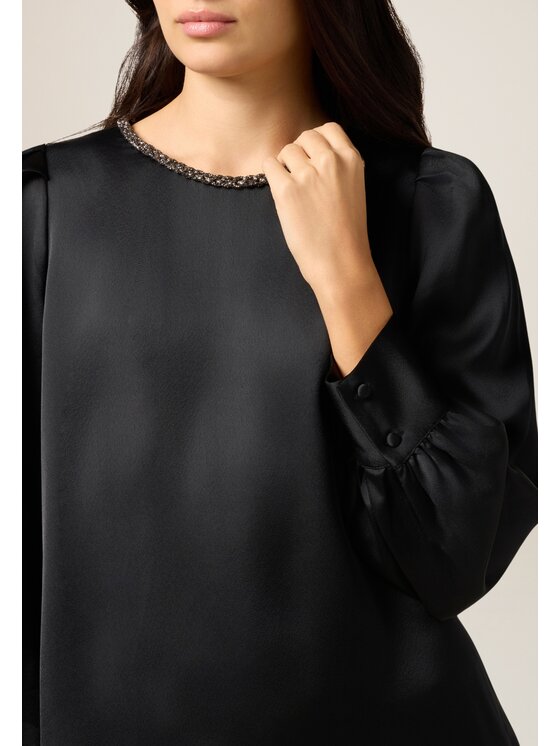 Oltre Oltre Blusa 2482R003046N033 Nero Regular Fit
