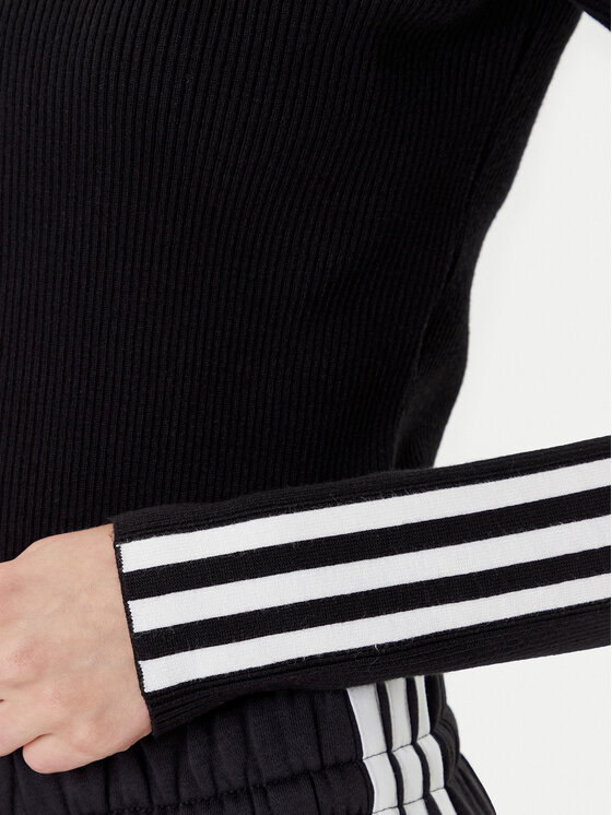 adidas adidas Majica dugih rukava adicolor 3-Stripes JY2597 Crna Slim Fit