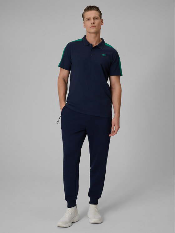 4F 4F Polo SPORTS CLUB Granatowy Regular Fit