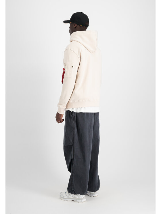 Alpha Industries Alpha Industries Bluza Alpha Puff Print Hoodie Beżowy Regular Fit