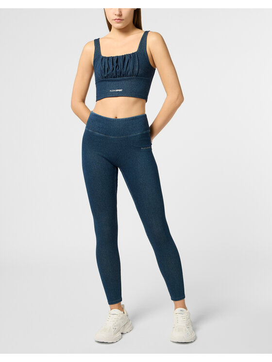 Plein Sport Plein Sport Legginsy 29190 Błękitny Active Fit