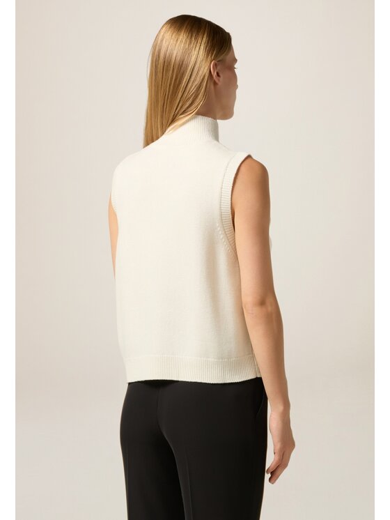 Oltre Oltre Sweter M317J005055N011 Biały Regular Fit