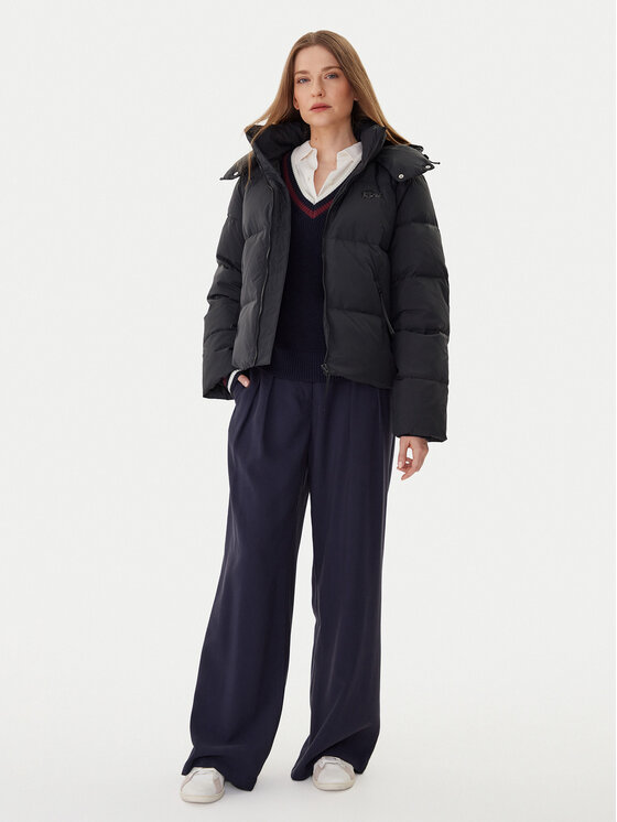 Lacoste Lacoste Pehelykabát BF3262 Fekete Relaxed Fit