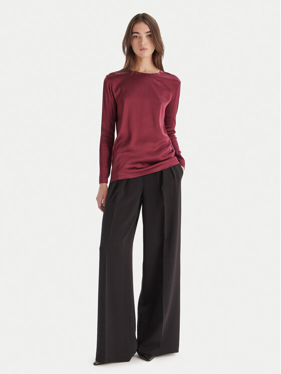 ViCOLO ViCOLO Bluzka TF0244 Bordowy Regular Fit