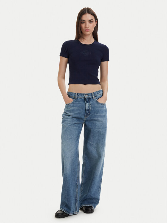 HUGO HUGO T-krekls Delanor 50570857 Zils Slim Fit