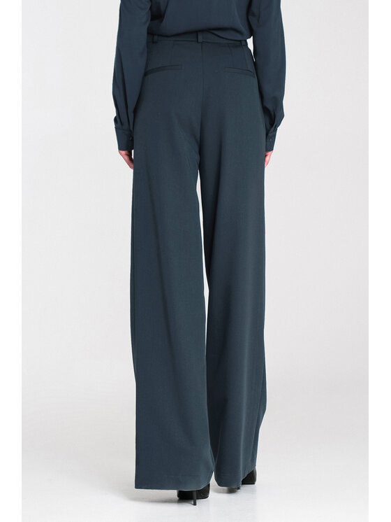 NIFE NIFE Dámské kalhoty SD122 Tmavomodrá Wide Leg