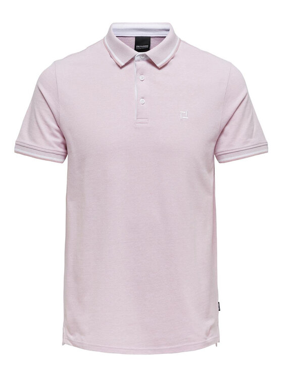 Only & Sons Only & Sons Polo Fletcher 22024827 Różowy Regular Fit