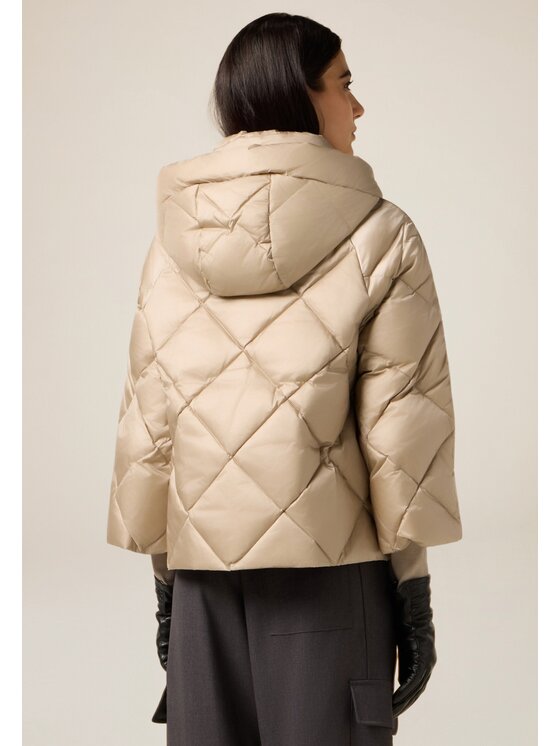 Oltre Oltre Kurtka puchowa F812J000196N002 Écru Boxy Fit