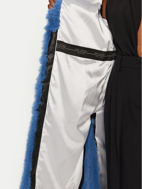 YES LONDON YES LONDON Pelliccia ECO/024 Blu Regular Fit