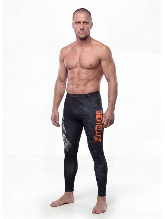 PITBULL PITBULL Legginsy BLACKY Czarny Regular Fit