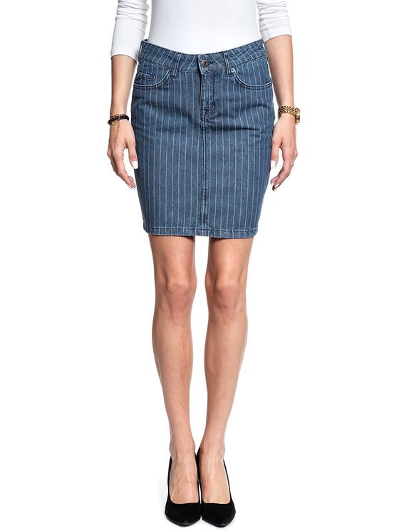 Mustang Mustang Spódnica mini LAURA SKIRT Niebieski Regular Fit