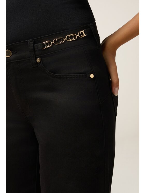 Oltre Oltre Pantaloni di tessuto P727R008664N033 Nero Flare Fit