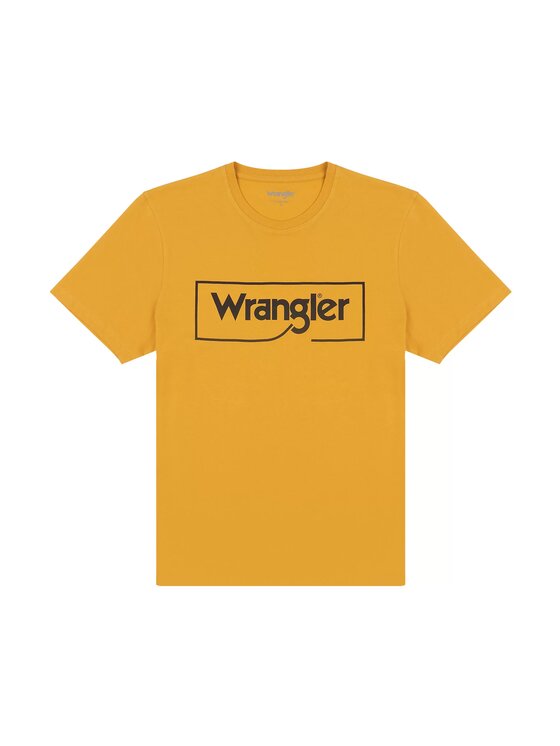 Wrangler Wrangler T-shirt FRAME LOGO TEE Giallo Regular Fit