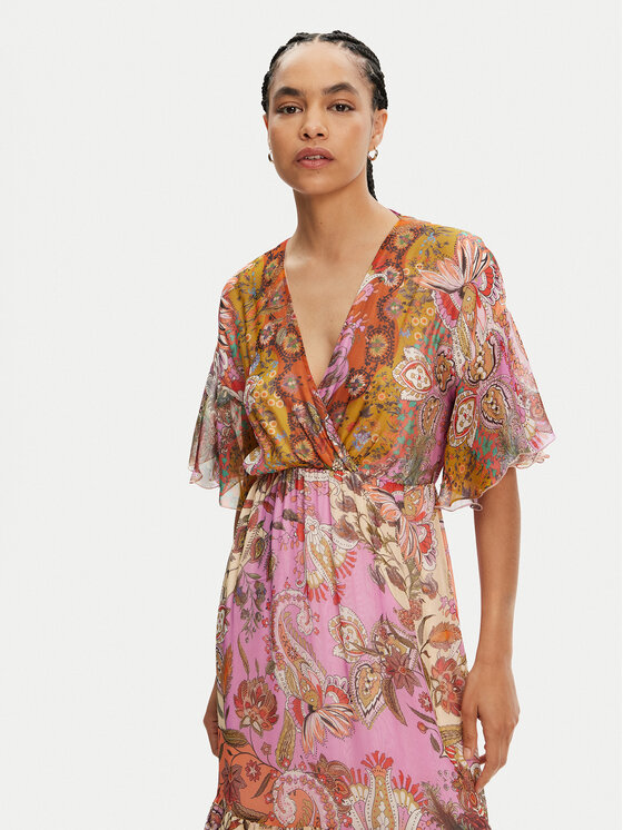 Dixie Dixie Poletna obleka A207W043A Pisana Regular Fit