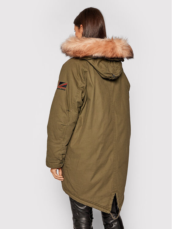 Pepe Jeans Pepe Jeans Parka Dizzy PL401959 Zaļš Regular Fit