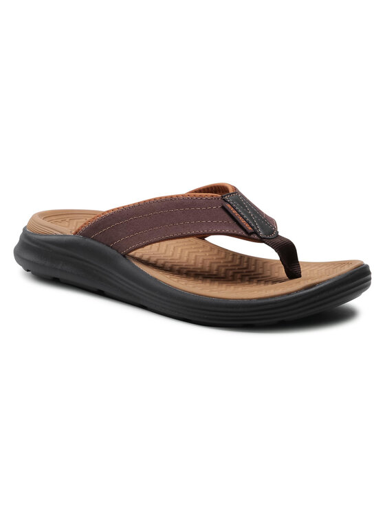 Skechers Japonki Reyon 204071/CHOC Brązowy | Modivo.pl