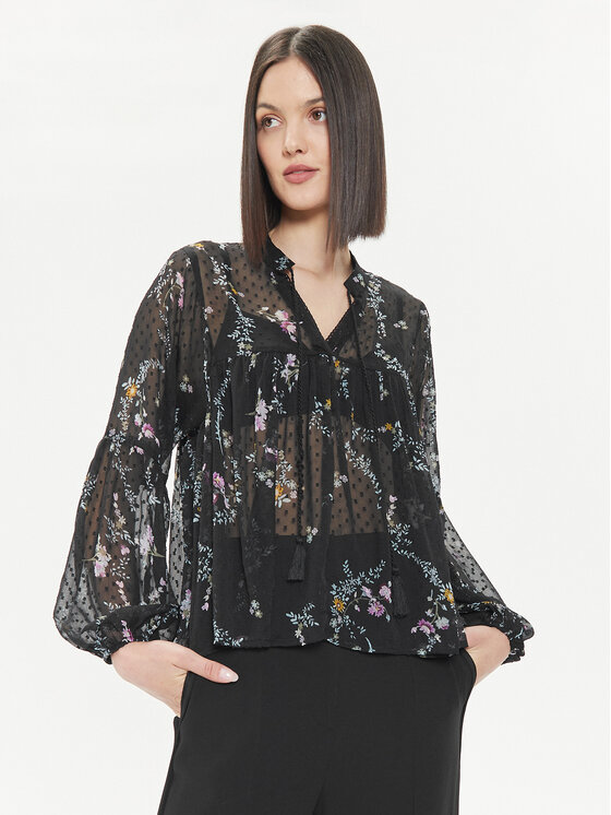 ONLY ONLY Särkpluus Aida 15283695 Must Loose Fit