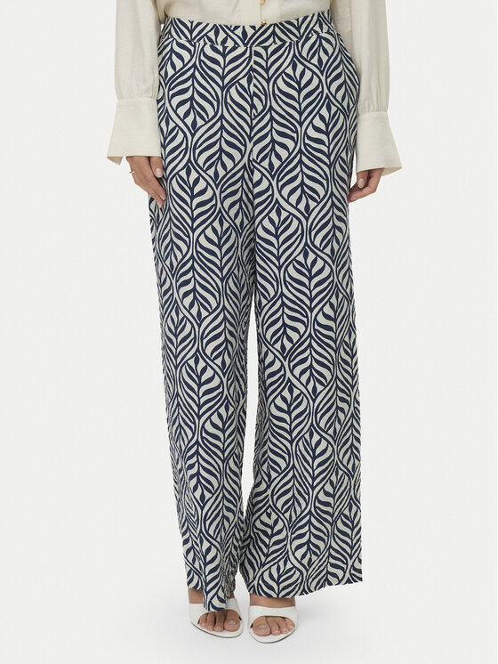 Vero Moda Pantaloni din material Josie 10303759 Bleumarin Wide Leg