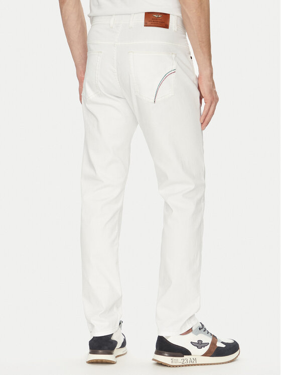 Aeronautica Militare Aeronautica Militare Stoffhose 251PJ205CT3551 Weiß Regular Fit