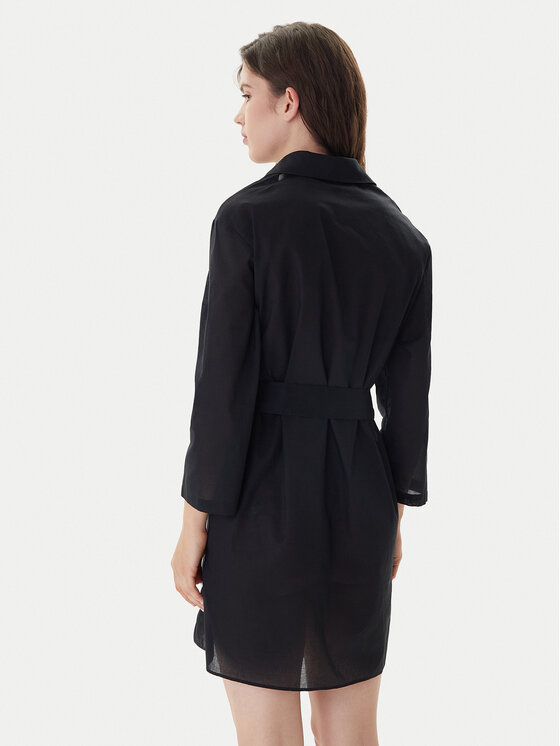 KARL LAGERFELD KARL LAGERFELD Plážové šaty A2W46075 Černá Regular Fit