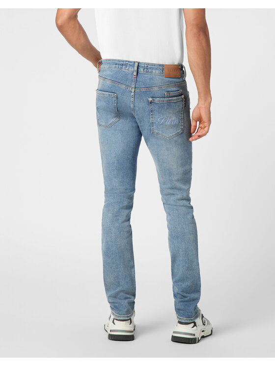 PHILIPP PLEIN PHILIPP PLEIN Jeansy 22165 Světle modrá Straight Leg