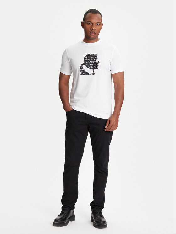 KARL LAGERFELD KARL LAGERFELD T-Shirt 755042 553235 Biały Regular Fit